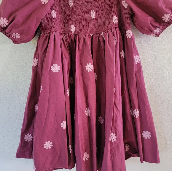 ALTAR'D STATE Crush Berry Puff Sleeve Mini Dress L. - Picture 8 of 9